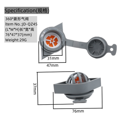 Nuevo estilo innovador, válvula de carga y liberación de aire rómbico giratoria de 360 ​​grados para colchoneta inflable para acampar