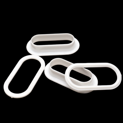 Factory Wholesale Oval White Plastic Burr-Free Eyelet Set For Curtain Backpack Garment Custom Size