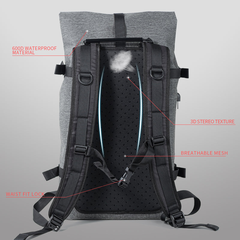 El ordenador portátil de encargo de la fábrica multifuncional al aire libre de la mochila del ordenador portátil de los hombres de la prenda impermeable del deporte del bolso del viaje empaqueta para hombre