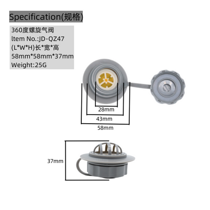 Wholesale Of New Products Safety Blow Off Valve Charging Valve For Inflatable Camping Mattress Moisture-Proof Pad