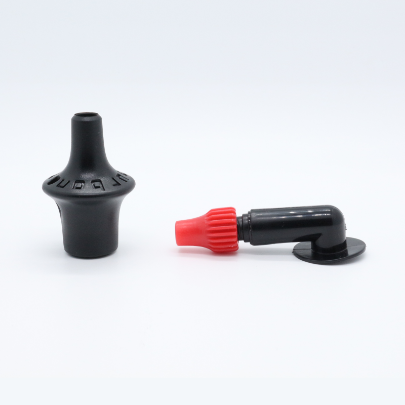 Custom new innovation black red mouth blow oral tube swivel buoy air valve for Inflatable Swimming Pool Float