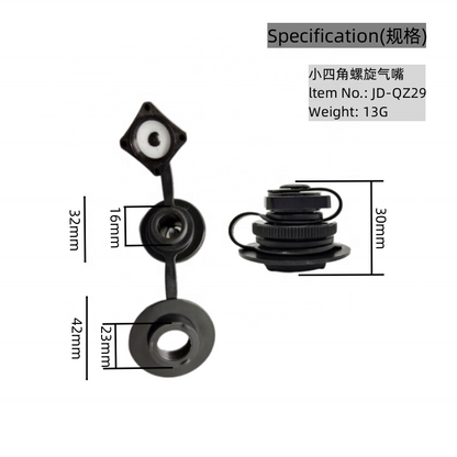 Spot Stock Cheap Black Round Tpu Pvc Three-Part Rotary Air Valve Pump For Inflatable Boats