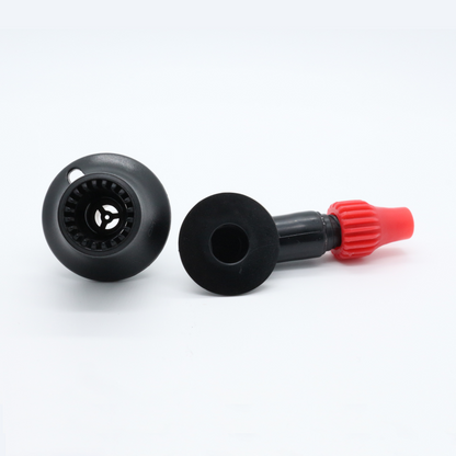 Custom new innovation black red mouth blow oral tube swivel buoy air valve for Inflatable Swimming Pool Float