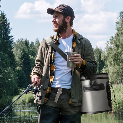 El refrigerador aislado portátil empaqueta la prenda impermeable suave al aire libre del bolso del refrigerador de la fiambrera de las comidas campestres que acampa 12L