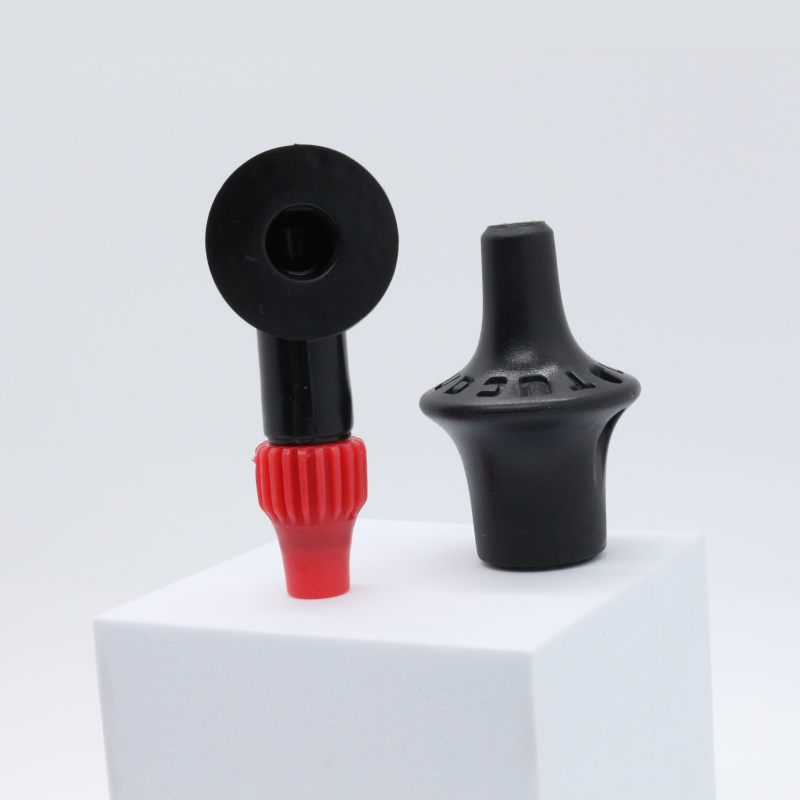 Custom new innovation black red mouth blow oral tube swivel buoy air valve for Inflatable Swimming Pool Float