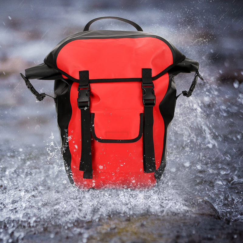 Alforja de bicicleta impermeable al aire libre versátil para ciclismo, senderismo y bolsa lateral de bicicleta para acampar