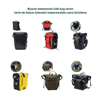 2023 latest model factory direct sale 500D PVC durable and wear-resistant bicycle pannier bag